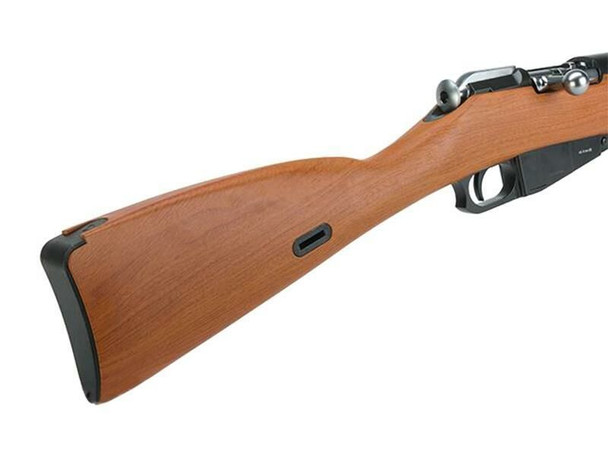 Win Gun Mosin-Nagant M44 Overlord Co2-Powered Airsoft Sniper Rifle with Folding Bayonet in Wood