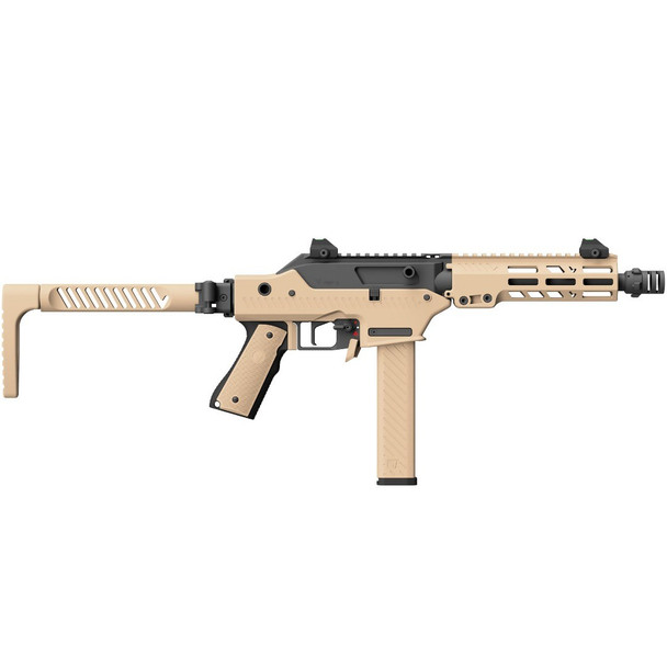 Vorsk VMP-2S Gas Blowback Submachine Gun with Folding Stock in Desert Tan (Semi & Full-Auto)