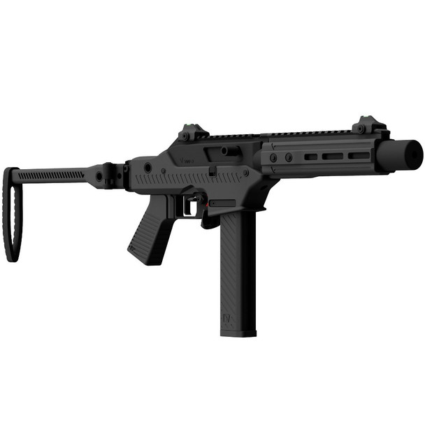 Vorsk VMP-2SD Gas Blowback Submachine Gun with Folding Stock in Black (Semi Auto 330 FPS)