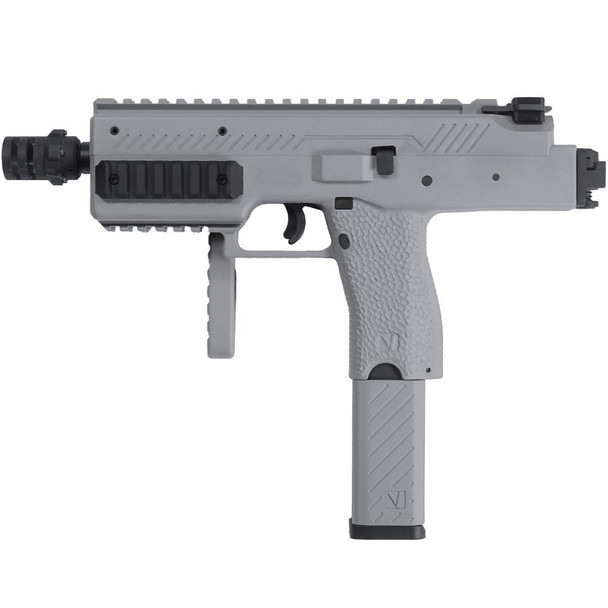 Vorsk VMP-1 Gas Blowback SMG Machine Pistol with Folding Skeleton Stock in Grey (300 FPS / 0.85J)