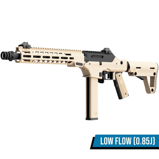 Vorsk VMP-2M Gas Blowback Airsoft Rifle with Adjustable Stock in Desert Tan (300 FPS / With Fire Select)