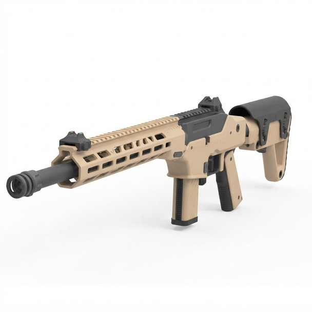 Vorsk VMP-2MD Gas Blowback Airsoft Rifle with Adjustable Stock in Desert Tan (300 FPS / Fixed Semi Auto)