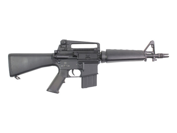 Double Bell M16 Stubby CQB Full Metal AEG Airsoft Rifle with Fixed Stock in Black