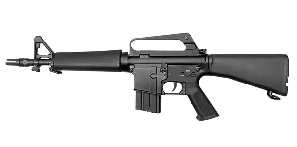 Double Bell M16 Stubby CQB Full Metal AEG Airsoft Rifle with Fixed Stock in Black