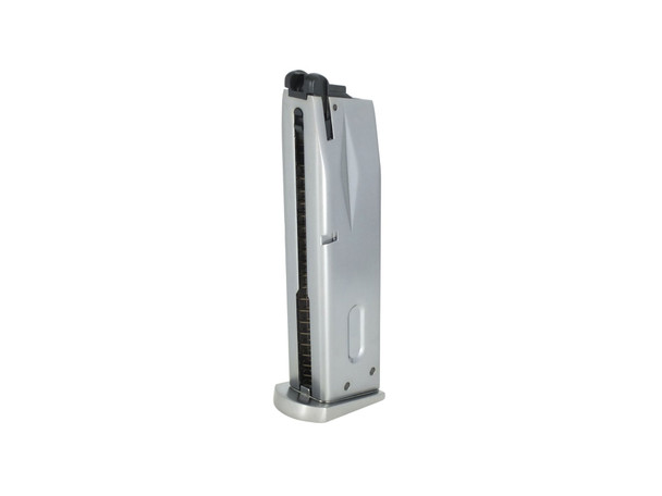 WE 25 Rounds Gas Blowback Airsoft Pistol Magazine for M9 Series - Green Gas in Silver