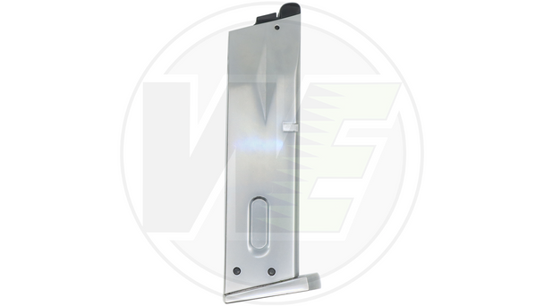 WE 25 Rounds Gas Blowback Airsoft Pistol Magazine for M9 Series - Green Gas in Silver