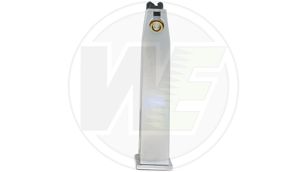 WE 25 Rounds Gas Blowback Airsoft Pistol Magazine for M9 Series - Green Gas in Silver