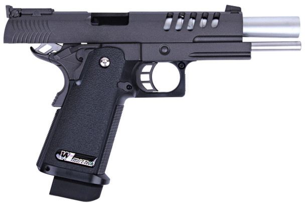 WE HI CAPA 5.1K Hi-Capa Gas Blowback Airsoft Pistol in Black