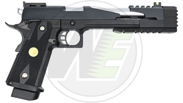 WE Tech Dragon 7.0 Type-B Government Model Gas Blowback Airsoft Pistol in Black