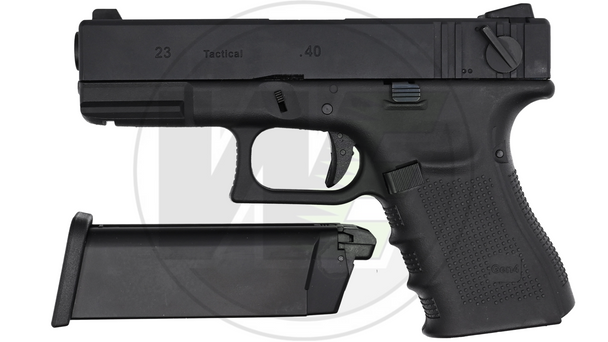 WE Tech EU23 Gen4 Gas Blowback Airsoft Pistol in Black