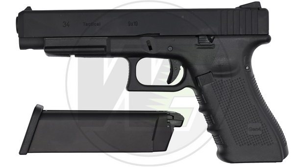 WE Tech EU34 Gen4 Gas Blowback Airsoft Pistol in Black