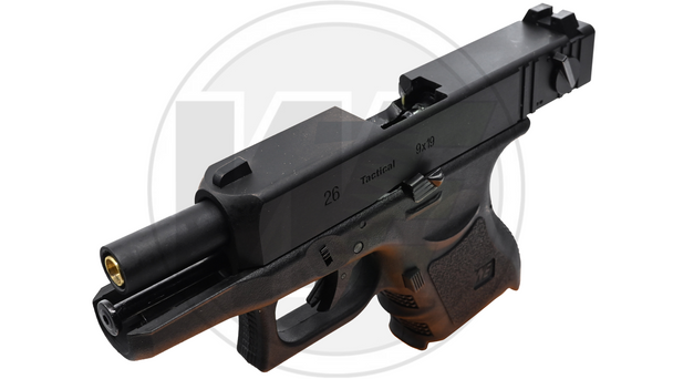 WE Tech EU26 Series Gen3 Semi Auto Gas Blowback Airsoft Pistol in Black