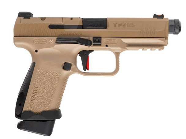 Cybergun CANiK TP9 Elite Combat Gas Blowback Airsoft Pistol in Desert Tan