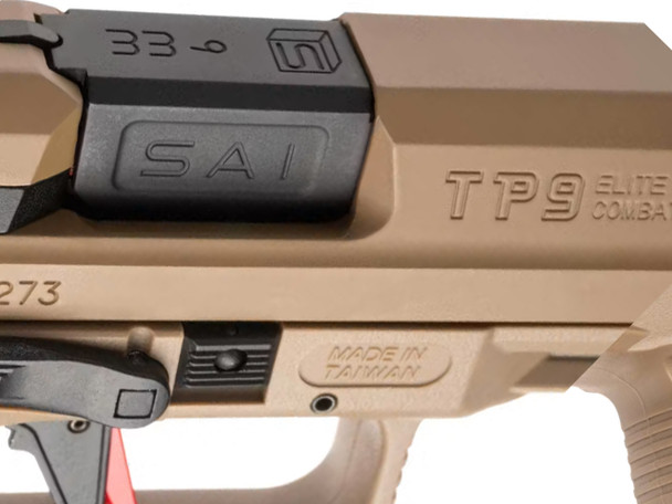 Cybergun CANiK TP9 Elite Combat Gas Blowback Airsoft Pistol in Desert Tan