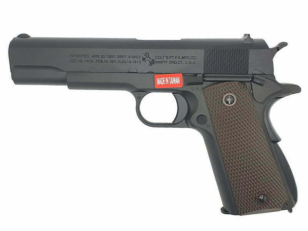 Cybergun Colt M1911A1 Licensed Gas Blowback Pistol in Black