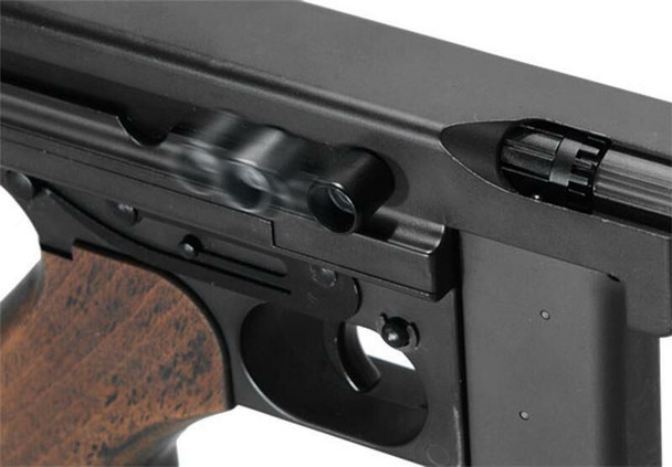 Ares Thompson M1A1 AEG Electric Blowback Airsoft Rifle with Stick Magazine in Real Wood (SMG-005)