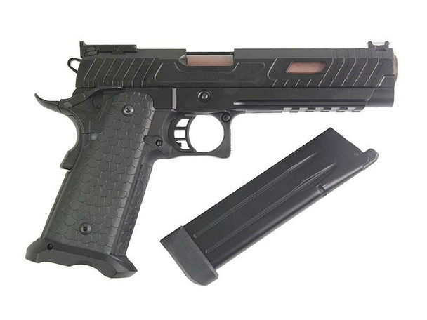 Double Bell JW3 Baba Yaga Gas Blowback Airsoft Pistol with Deluxe Collector Box in Black (789+)