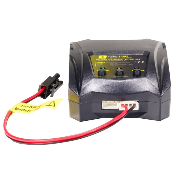 Nuprol LiPo/LiFe/Li-Ion (2s/3s) NiMH/NiCad (4s/8s) Airsoft Battery Charger in Black