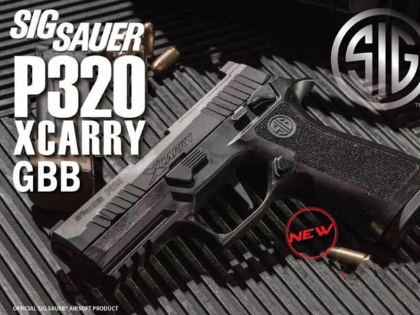 VFC - Fully Licensed Sig Sauer P320 X-Carry Gas Blowback Airsoft Pistol in Black