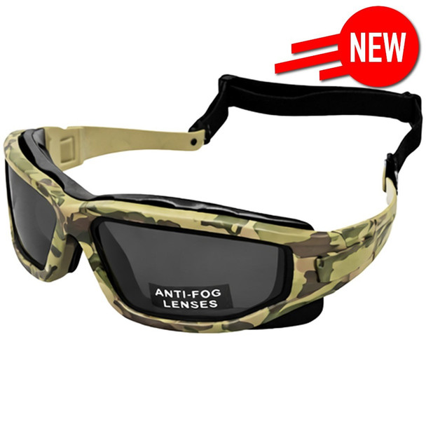 Nuprol - Defence Pro EN166 Anti-Scratch THERMAL Airsoft Eyewear in Camouflage/Smoked