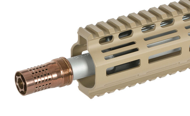 EMG Noveske N4 Ghetto Blaster 9 MWS Gen3 Gas Blowback Airsoft Rifle with Retractable PDW Stock in Desert Tan (G102B)