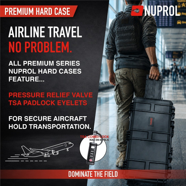 Nuprol - Waterproof Premium SMG/Carbine Hard Rifle Case in Black
