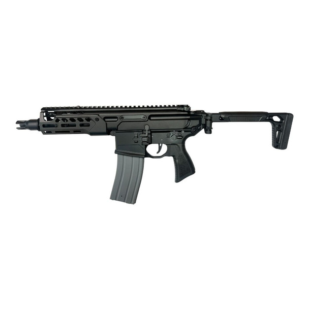 Well PRO MCX Rattler Full Metal MWS Compatible Gas Blowback Airsoft Rifle with Side-Folding Stock in Black (WG10-6M)