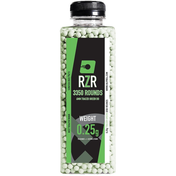 Nuprol RZR 3350 Rounds Airsoft Tracer BB Pellets 0.25g in Green