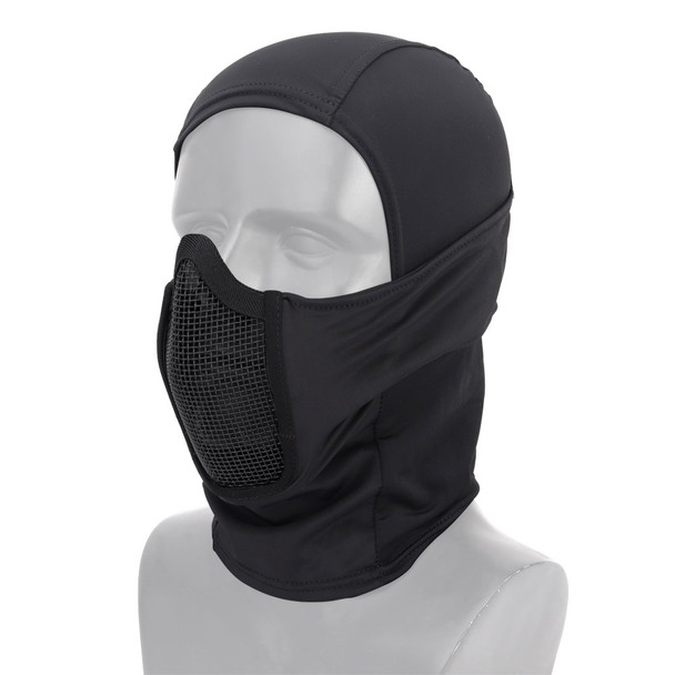 Nuprol - Tactical Balaclava Steel Mesh Lower Face Shield in Black