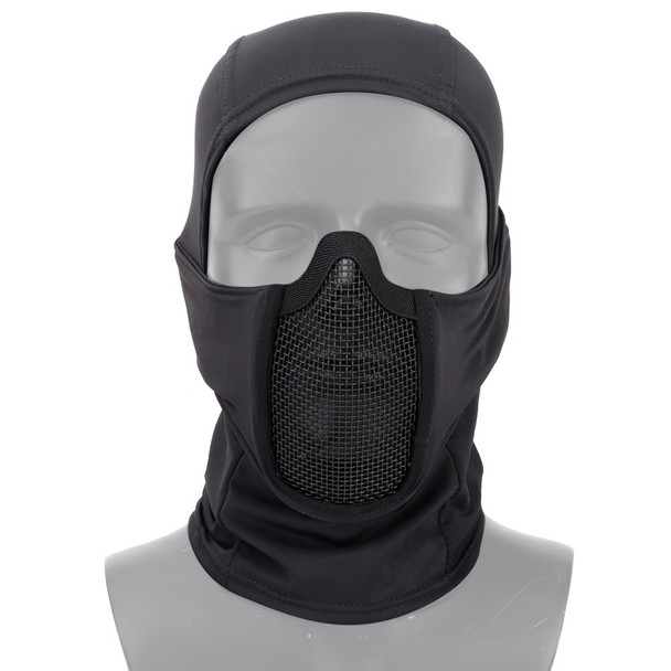 Nuprol - Tactical Balaclava Steel Mesh Lower Face Shield in Black