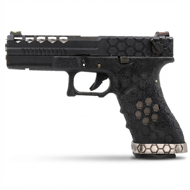 Armorer Works - AW-VX0201 Custom Hex Cut Gas Blowback Airsoft Pistol in Black