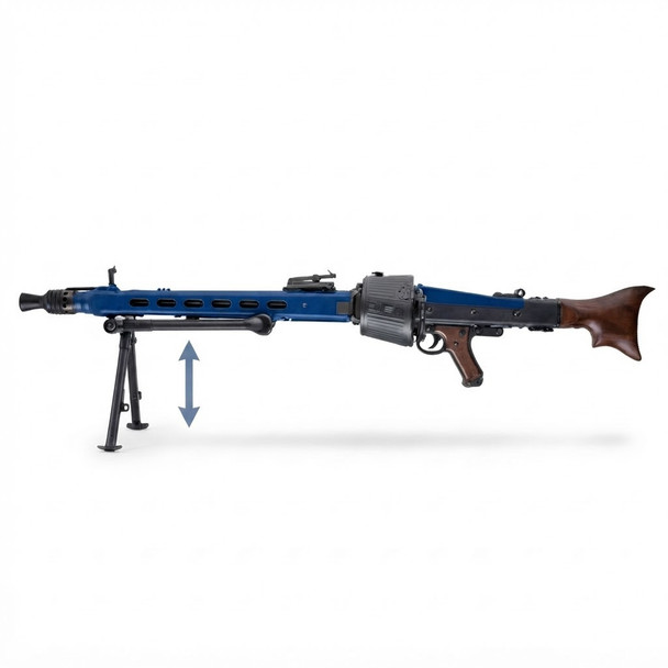 AGM - MG42 Full Metal WW2 Support Airsoft Machine Gun with Foldable & Adjustable Bipod in Blue