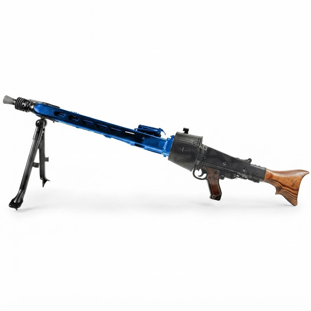 AGM - MG42 Full Metal WW2 Support Airsoft Machine Gun with Foldable & Adjustable Bipod in Blue