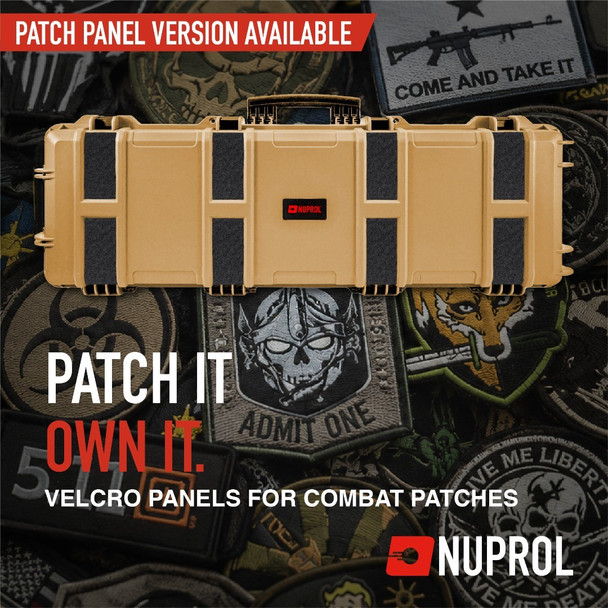 Nuprol - Large Waterproof Premium Airsoft Hard Rifle Case Velcro Patch with Wave Foam in Black