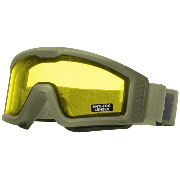 Nuprol - Battle Visor THERMAL Anti-Scratch EN166 Protective Airsoft Goggles in Olive Drab Green/Yellow