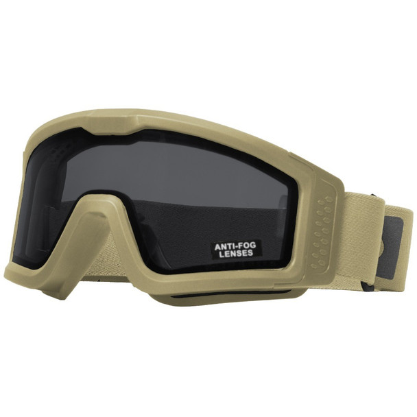Nuprol - Battle Visor THERMAL Anti-Scratch EN166 Protective Airsoft Goggles in Desert Tan/Smoked