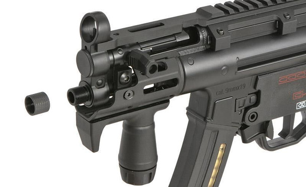 H&K MP5 RIS Full Metal AEG Airsoft Rifle with Eshooter ETU GEN-2 in Black (CM041L)