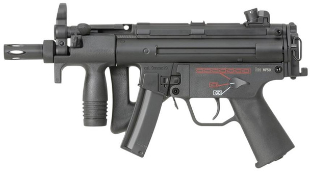 H&K MP5 PDW Full Metal AEG Airsoft Rifle with Eshooter ETU GEN-2 in Black (CM041PDW)