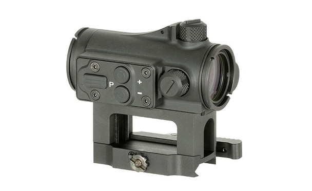 JJ Airsoft ZV-1 Collimator Replica Red Dot Sight with Low and High Mount in Black