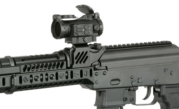 JJ Airsoft ZV-1 Collimator Replica Red Dot Sight with Low and High Mount in Black