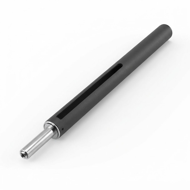 High angle view of the LayLax PSS96 Teflon Cylinder - Type 96, showcasing its sleek black finish and steel nozzle.