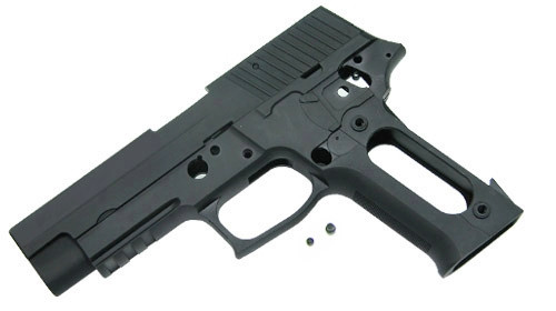 Guarder Aluminum Slide & Frame - TM P226 Rail (Black/Blank)