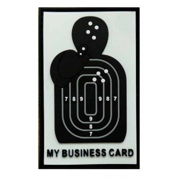 BUSINESS CARD Tactical Rubber Velcro Patches