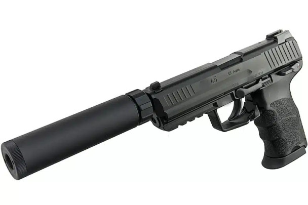 Tokyo Marui HK45 Tactical GBB Pistol w/ Silencer Black