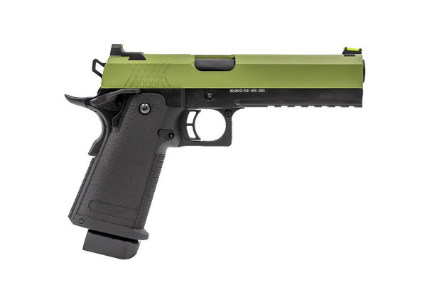 Raven Hi Capa 5.1 Gas Blowback Airsoft Pistol in Green