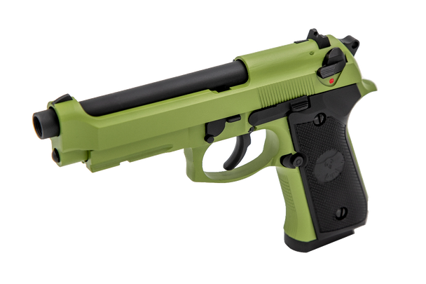 Raven R9 Replica M92 Gas Blowback Airsoft Pistol in Green