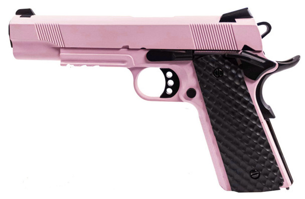 Raven M1911 MEU Gas Blowback Airsoft Pistol with Rail in Pink