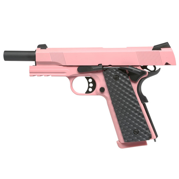 Raven M1911 MEU Gas Blowback Airsoft Pistol with Rail in Pink