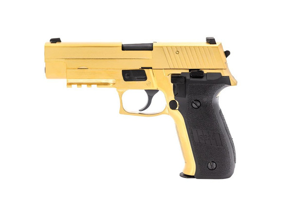 Raven R226 Gas Blowback Airsoft Pistol with Rail in Gold