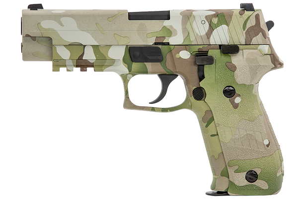 Raven R226 HYDRO Gas Blowback Airsoft Pistol with Rail in Full Camouflage
